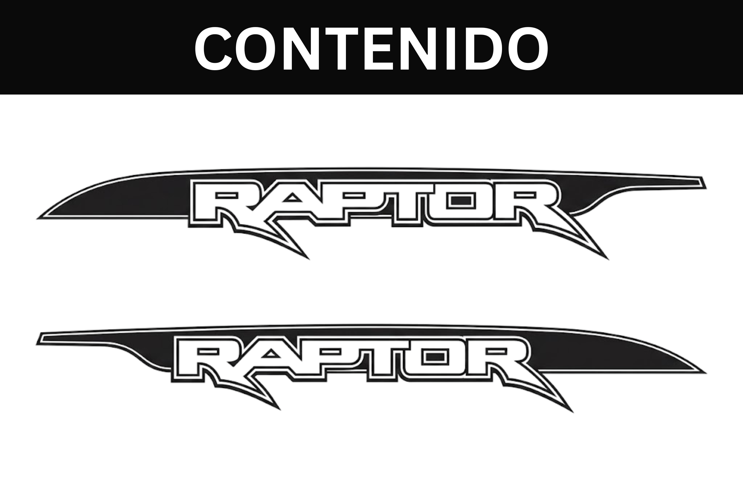 Calcomanías Raptor Lateral 155x21 cm para Ford F-150 / Raptor
