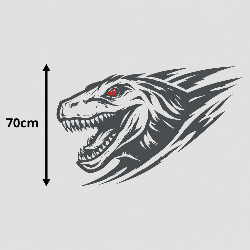 Calcomanía Raptor Dinámico 70 cm – Diseño Deportivo Off-Road