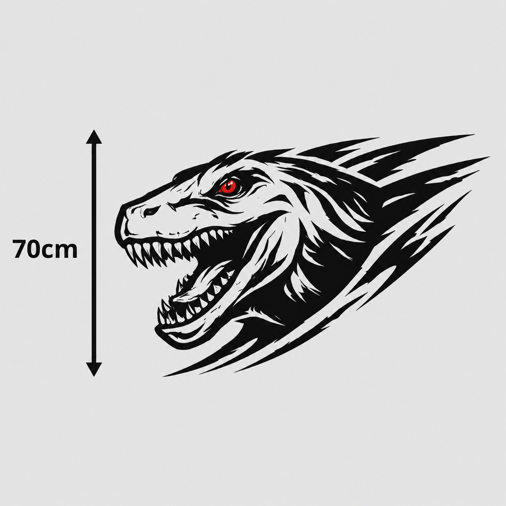 Calcomanía Raptor Dinámico 70 cm – Diseño Deportivo Off-Road