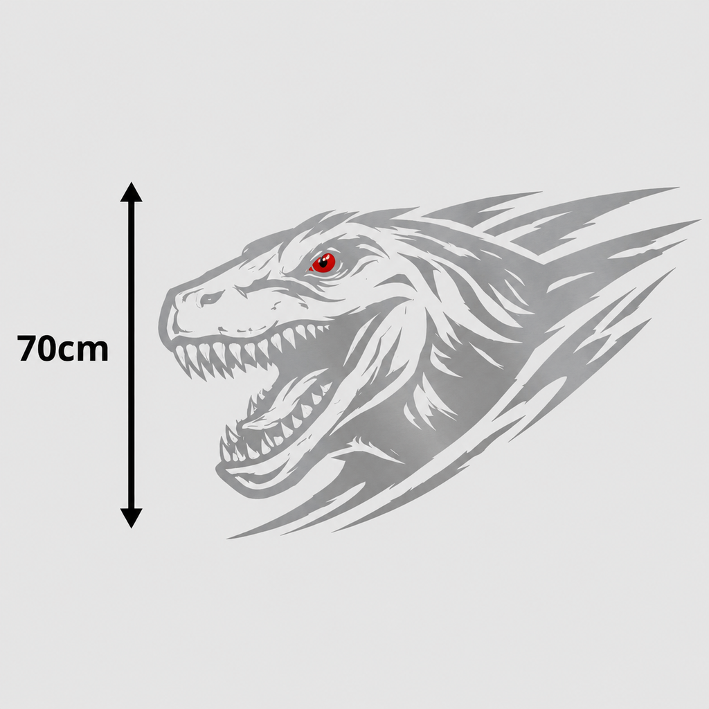 Calcomanía Raptor Dinámico 70 cm – Diseño Deportivo Off-Road