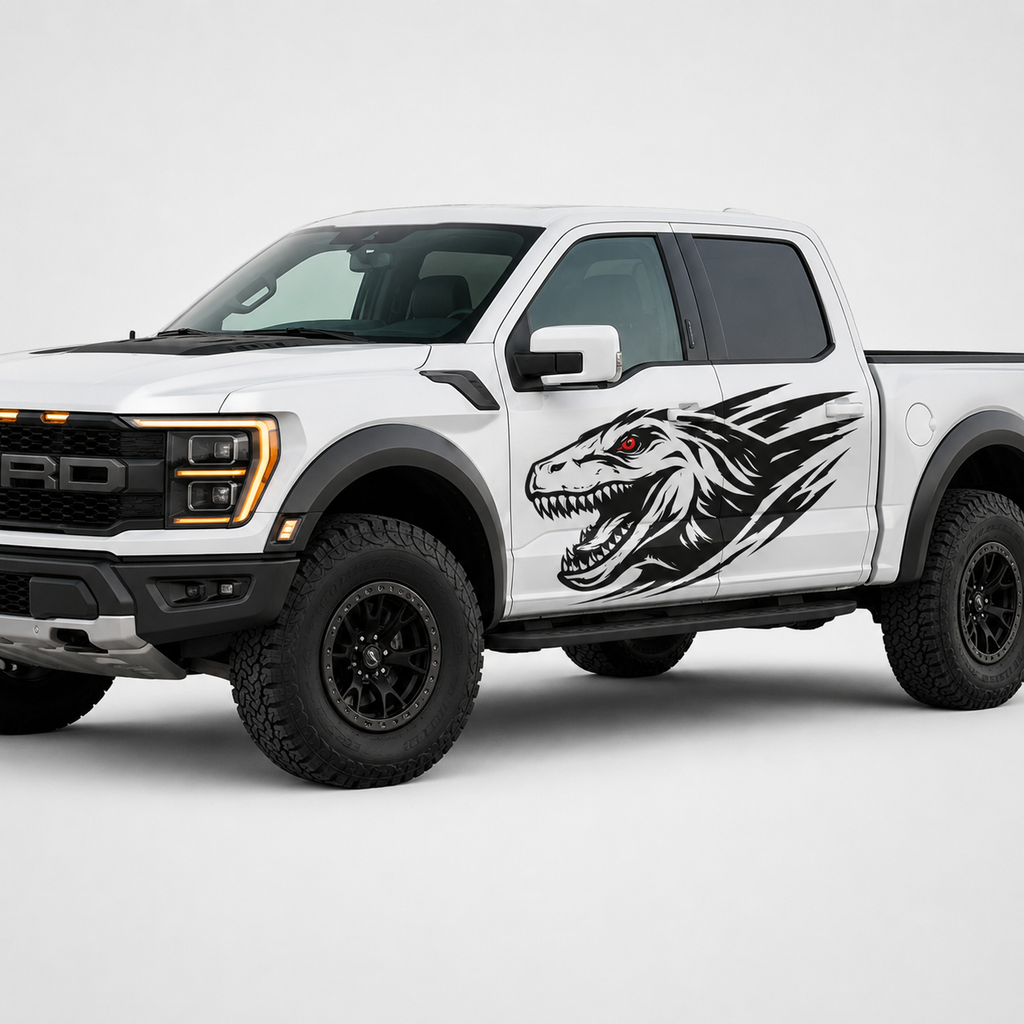 Calcomanía Raptor Dinámico 70 cm – Diseño Deportivo Off-Road