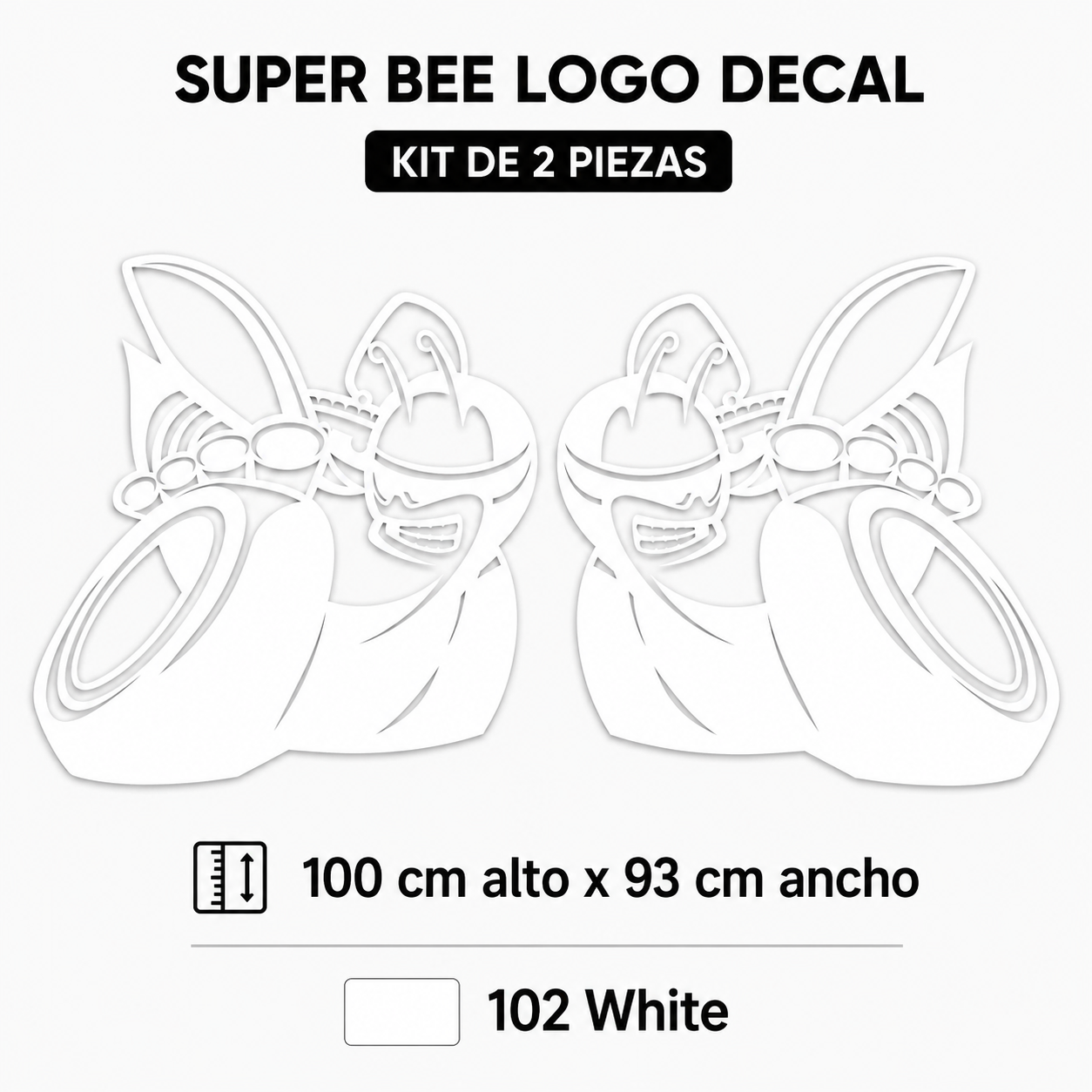 Calcomanía Super Bee para Dodge Charger | Vinil de Corte 100x93 cm