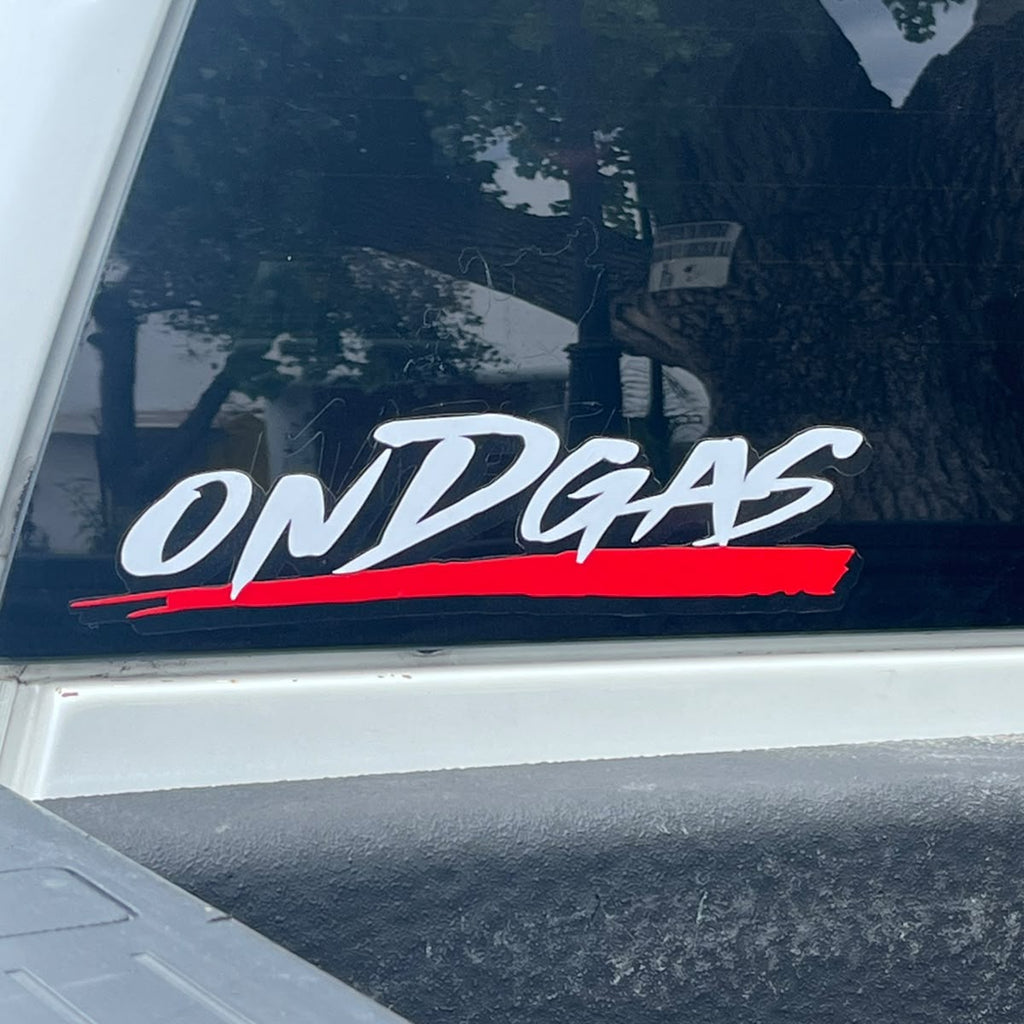 Calcomanía ONDGAS para Vidrio Trasero - Tres Medidas Disponibles