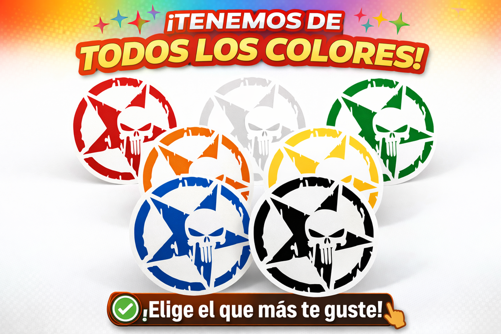 Sticker Jeep Punisher 45x45 cm | Vinil para Auto