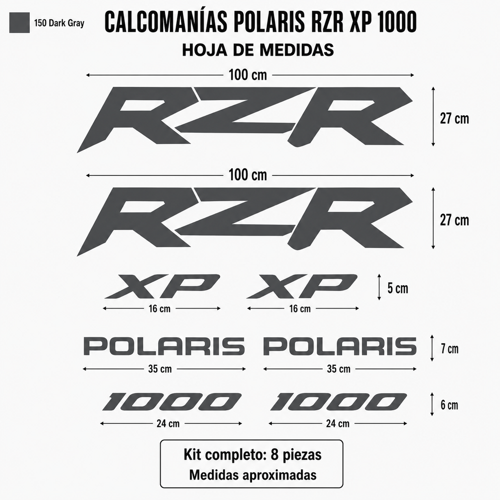 Kit Calcomanías Polaris RZR XP 1000