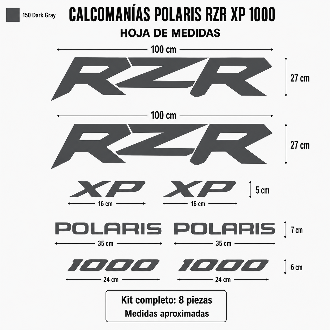 Kit Calcomanías Polaris RZR XP 1000