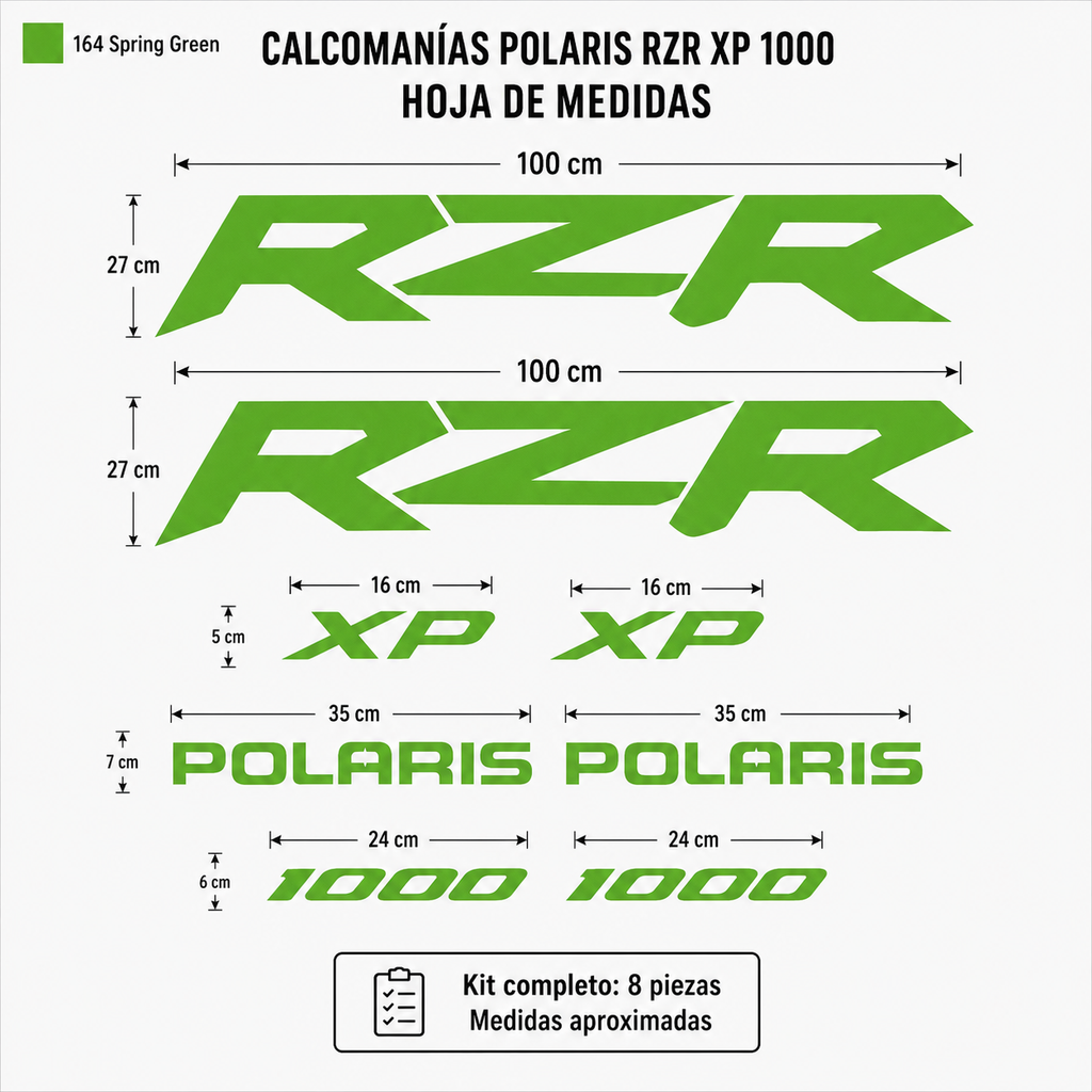 Kit Calcomanías Polaris RZR XP 1000