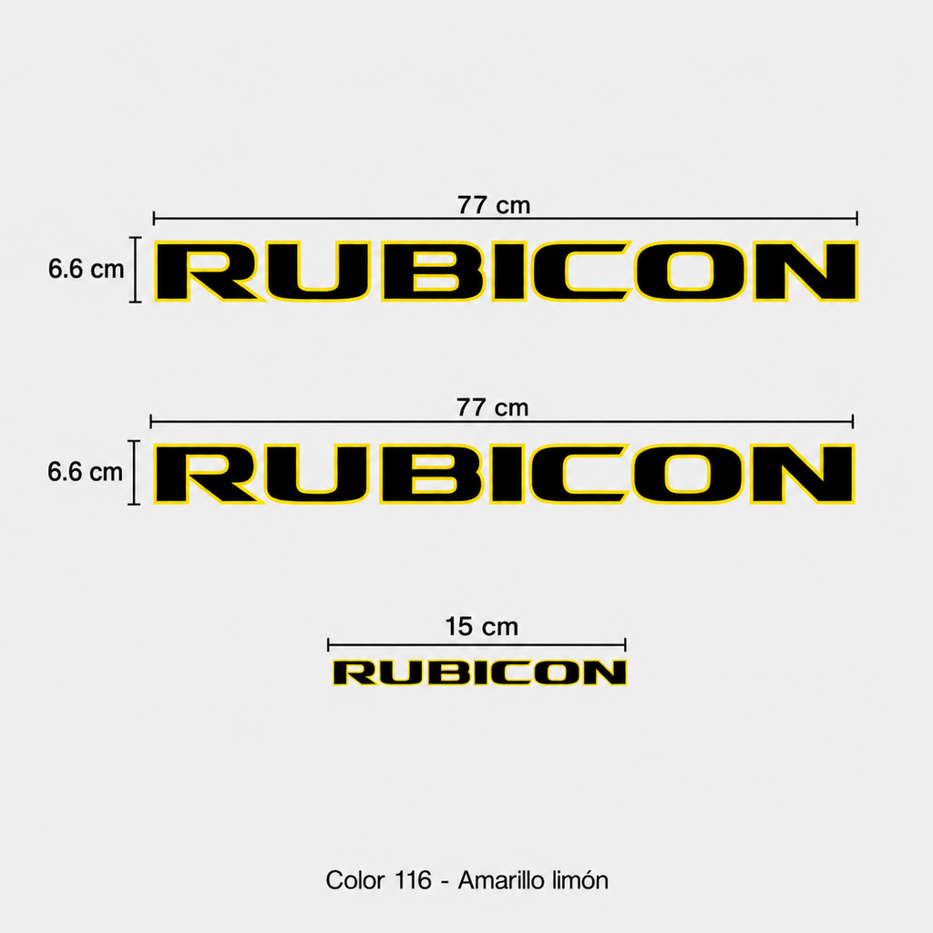 Kit Calcomanías Rubicon para Jeep – 3 Piezas