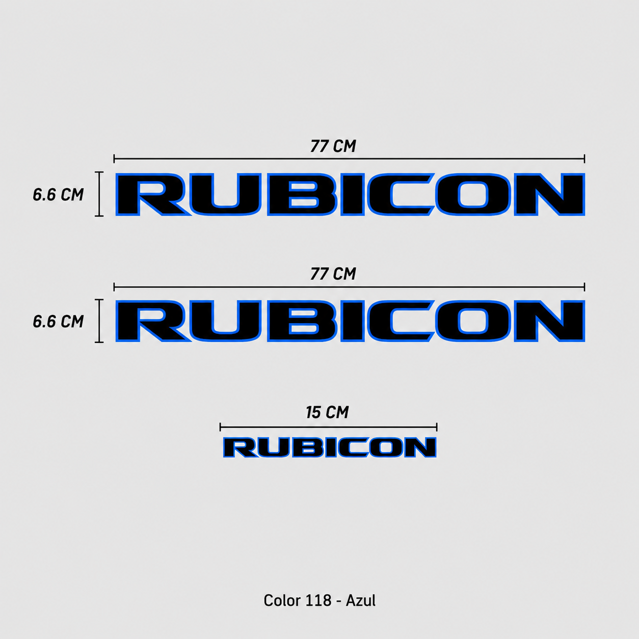 Kit Calcomanías Rubicon para Jeep – 3 Piezas