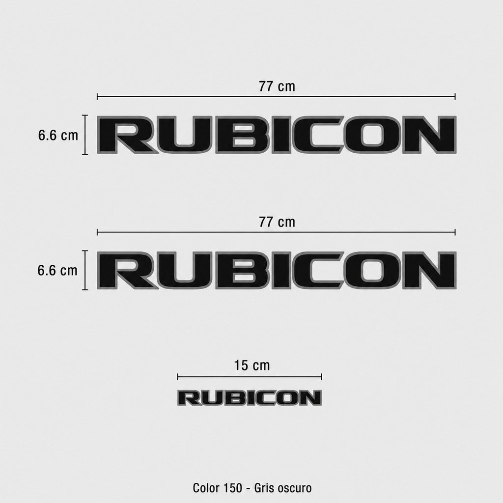 Kit Calcomanías Rubicon para Jeep – 3 Piezas