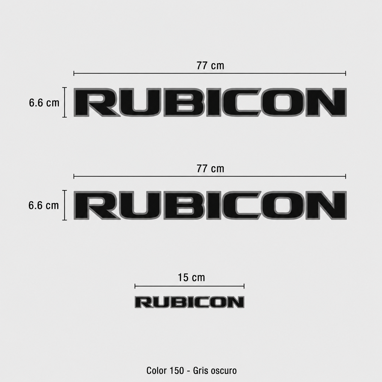 Kit Calcomanías Rubicon para Jeep – 3 Piezas