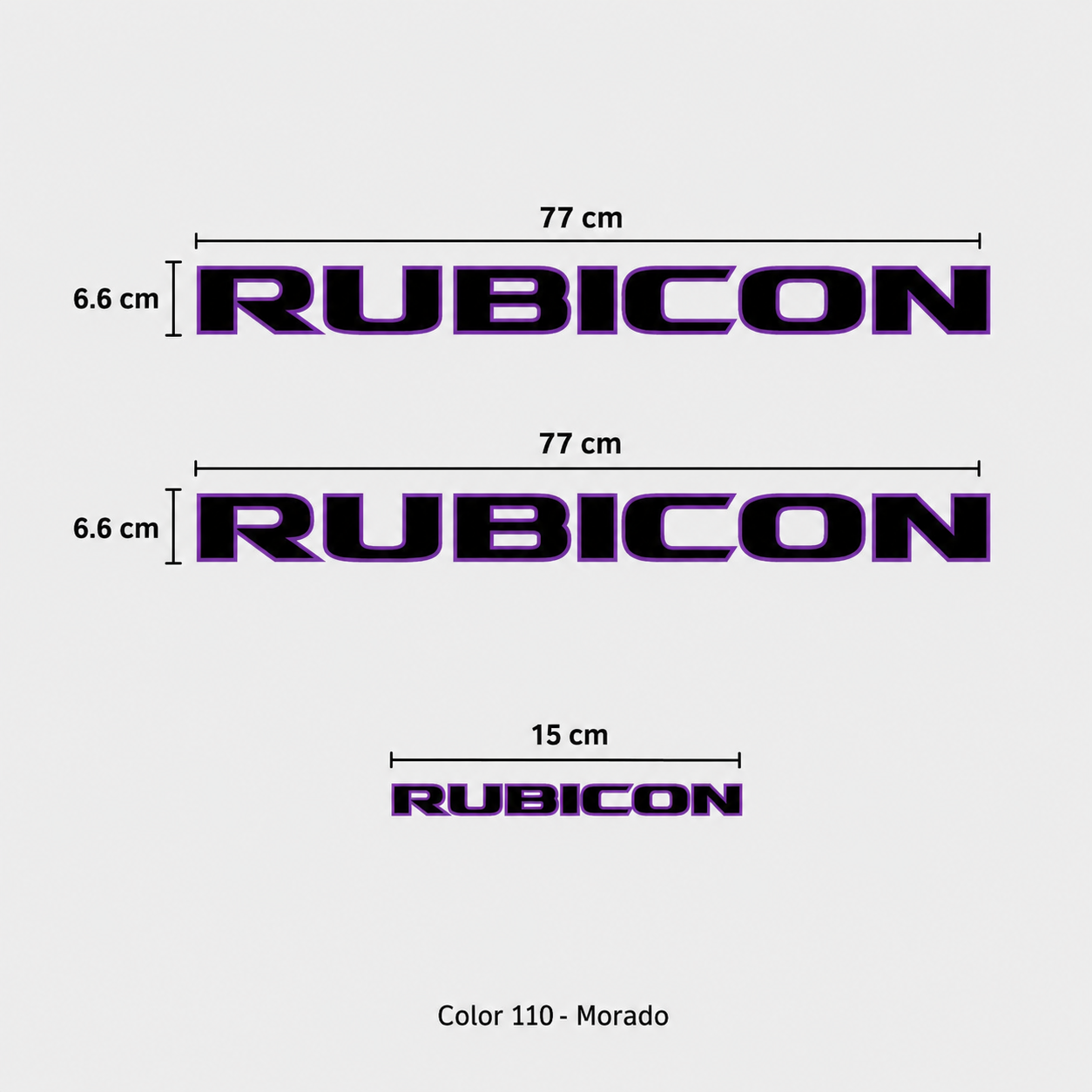 Kit Calcomanías Rubicon para Jeep – 3 Piezas