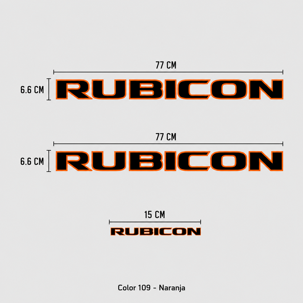 Kit Calcomanías Rubicon para Jeep – 3 Piezas