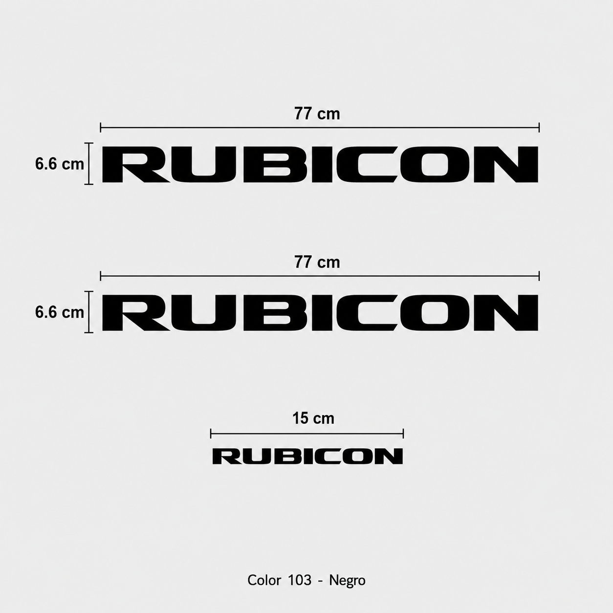 Kit Calcomanías Rubicon para Jeep – 3 Piezas