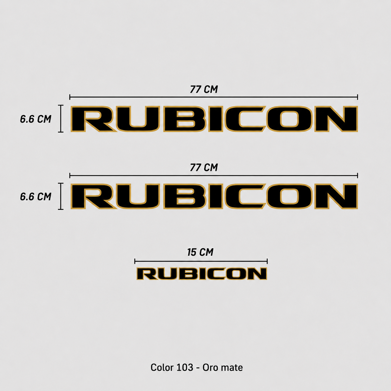 Kit Calcomanías Rubicon para Jeep – 3 Piezas