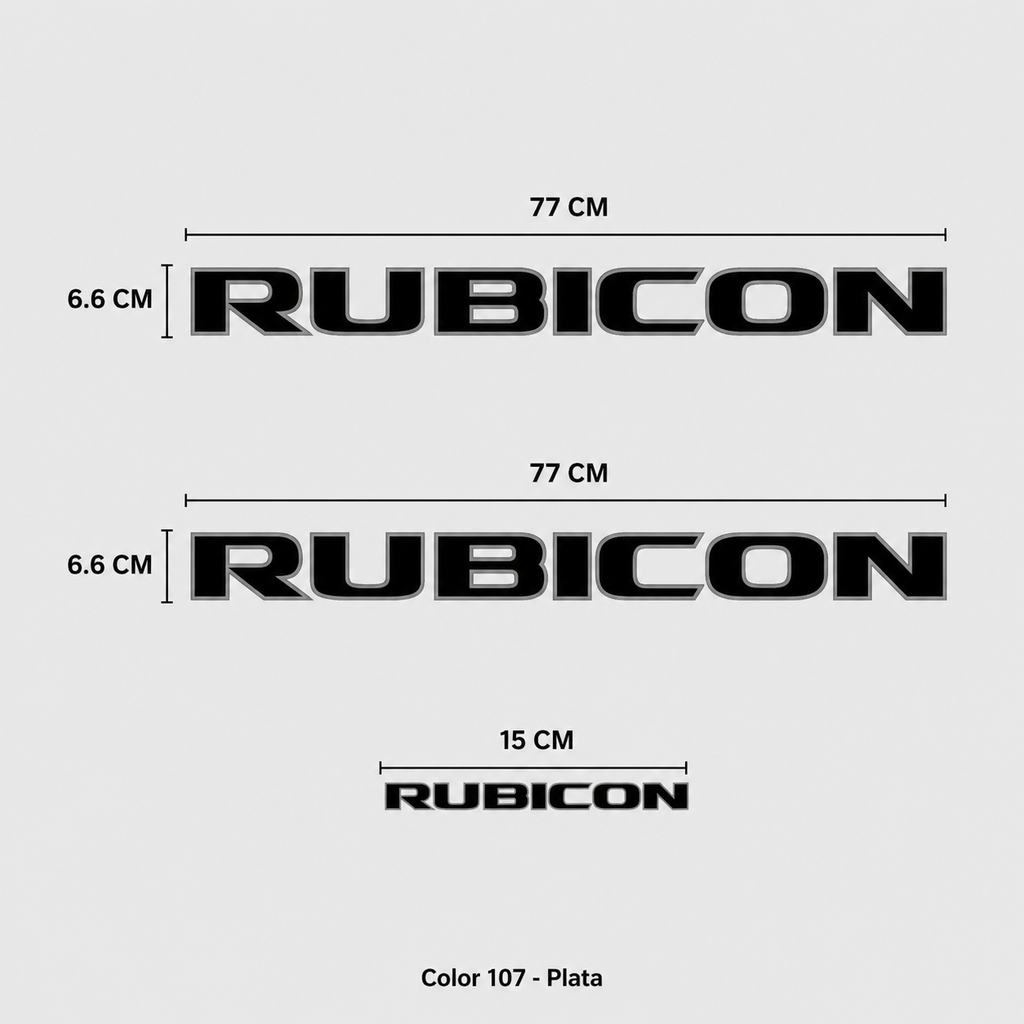 Kit Calcomanías Rubicon para Jeep – 3 Piezas