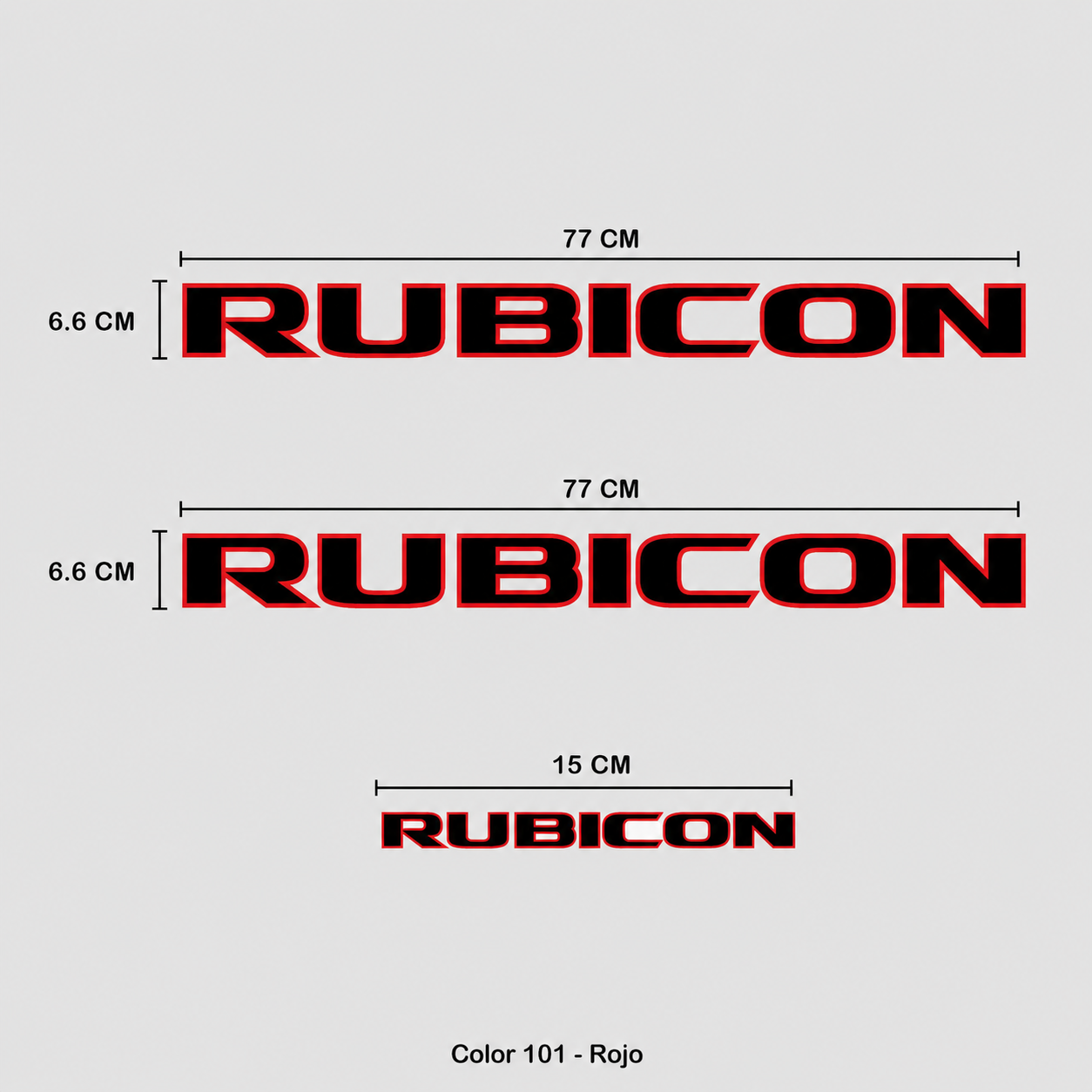 Kit Calcomanías Rubicon para Jeep – 3 Piezas