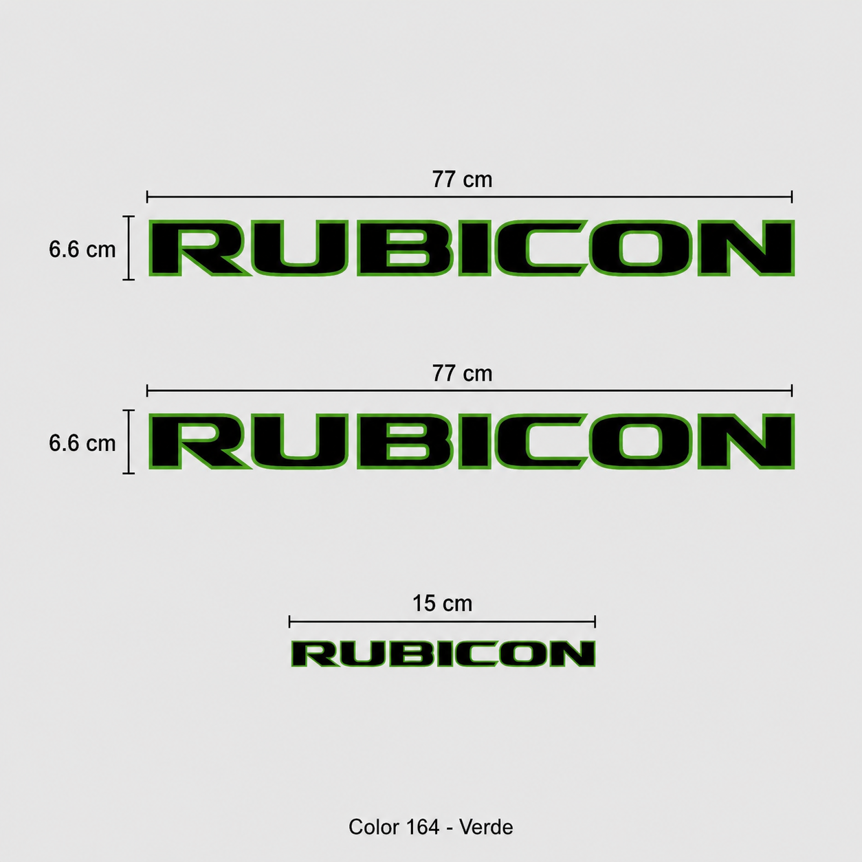 Kit Calcomanías Rubicon para Jeep – 3 Piezas