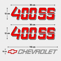 Calcomanías Chevrolet 400SS 36x12 cm + Chevrolet 110x10 cm