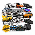 Pack 30 Stickers de Autos Deportivos, Clásicos y Todo Terreno – 5 cm aprox.
