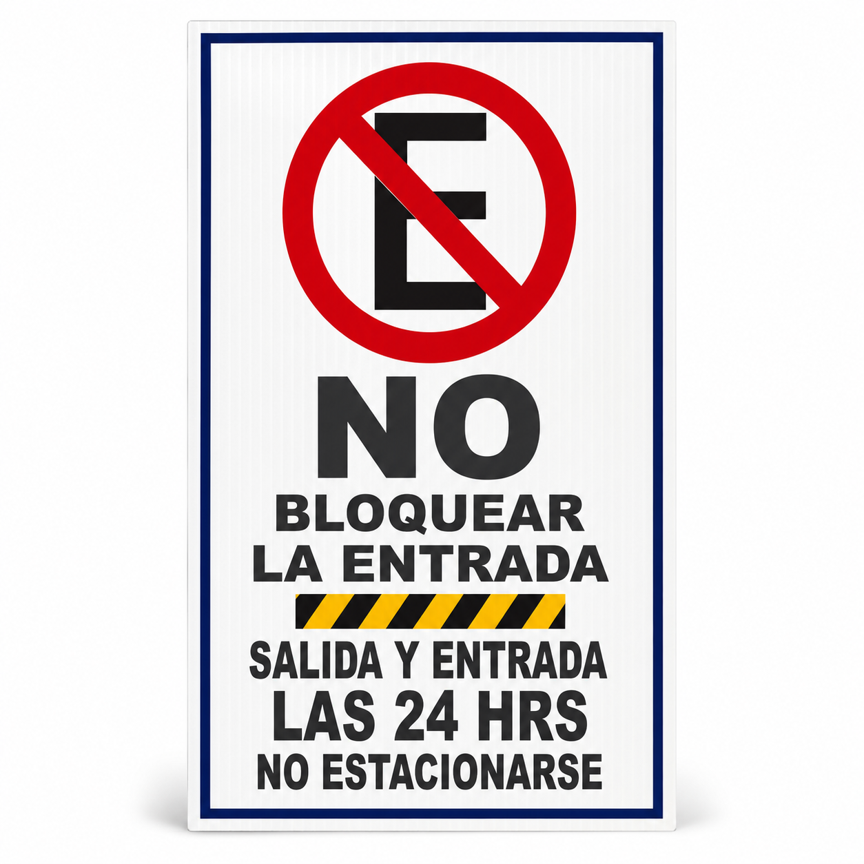 Señal No Estacionarse 30x20 cm – Vinil Adhesivo y Coroplast