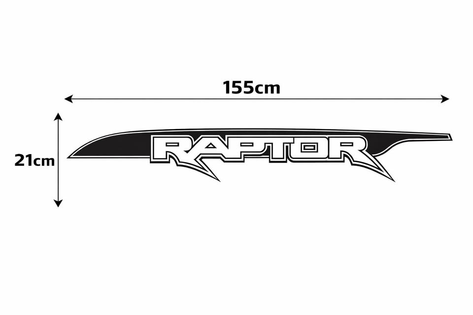 Calcomanías Raptor Lateral 155x21 cm para Ford F-150 / Raptor