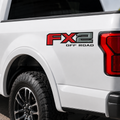 Calcomanía FX2 OFF ROAD Roja y Gris Oscuro | Kit 2 Piezas
