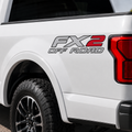 Calcomanía FX2 OFF ROAD Roja y Plata | Kit 2 Piezas