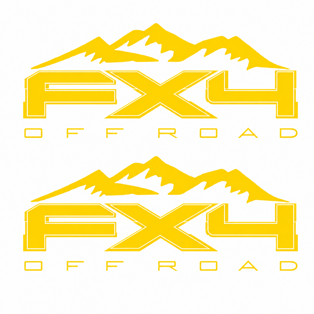 Calcomanía FX4 OFF ROAD con Montaña | Kit 2 Piezas