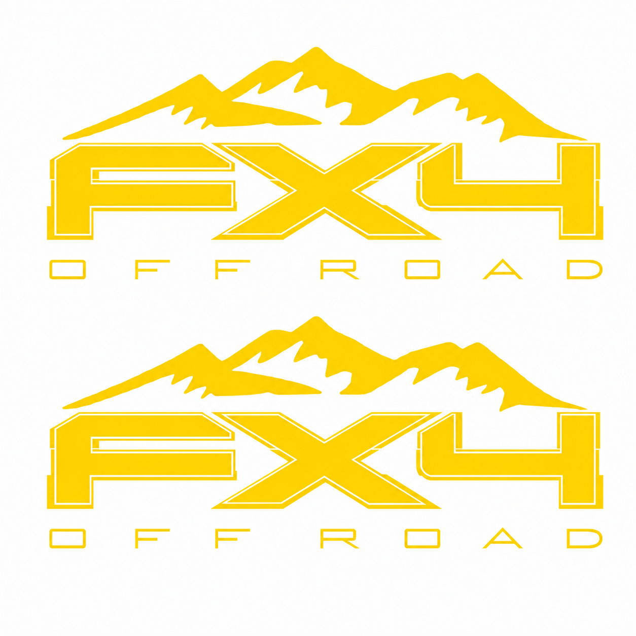 Calcomanía FX4 OFF ROAD con Montaña | Kit 2 Piezas