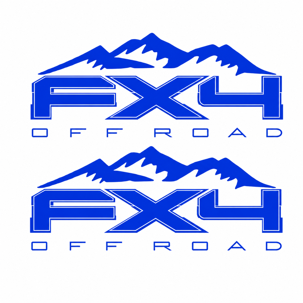 Calcomanía FX4 OFF ROAD con Montaña | Kit 2 Piezas