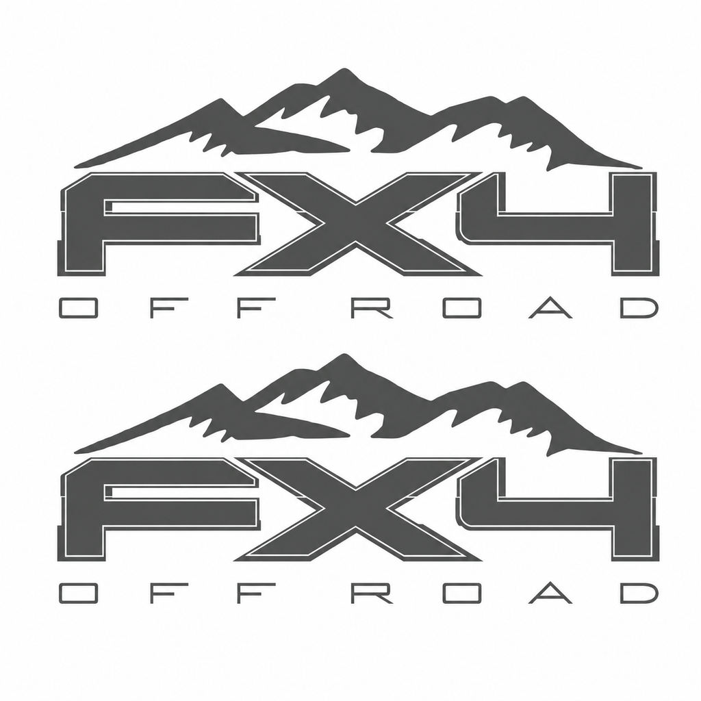 Calcomanía FX4 OFF ROAD con Montaña | Kit 2 Piezas