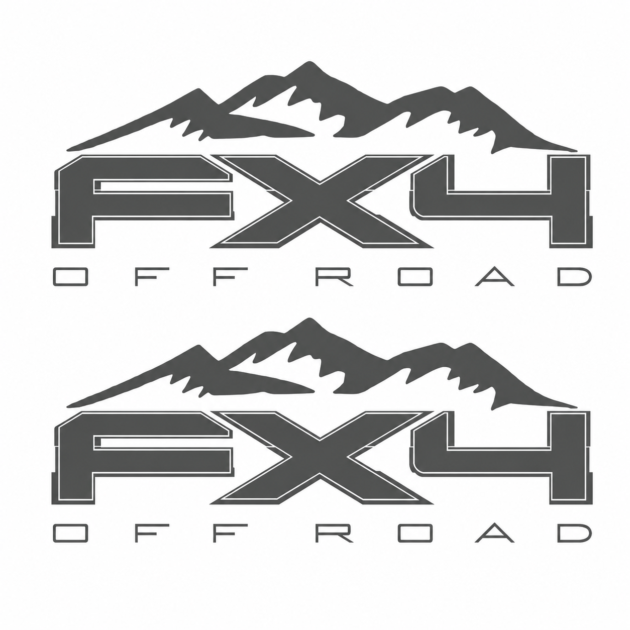 Calcomanía FX4 OFF ROAD con Montaña | Kit 2 Piezas