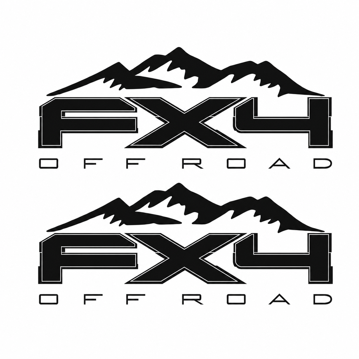 Calcomanía FX4 OFF ROAD con Montaña | Kit 2 Piezas