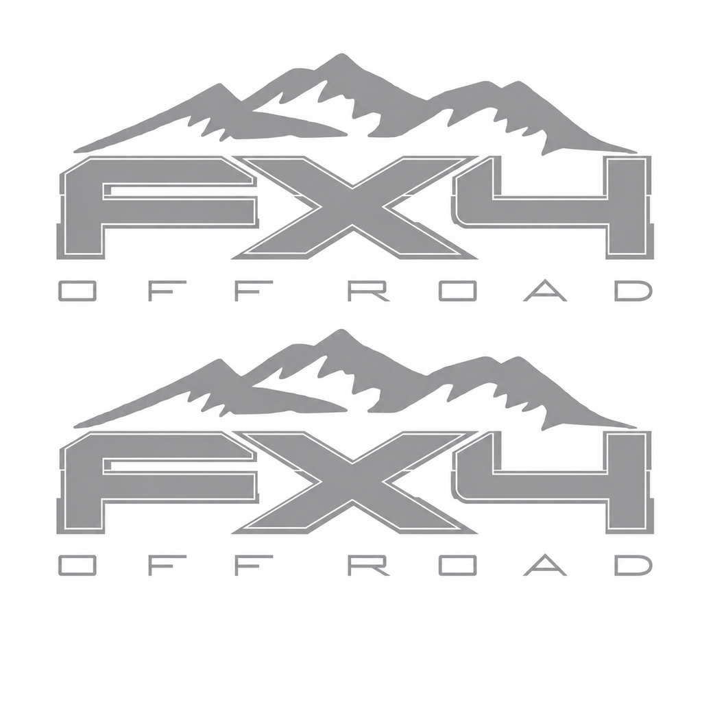 Calcomanía FX4 OFF ROAD con Montaña | Kit 2 Piezas