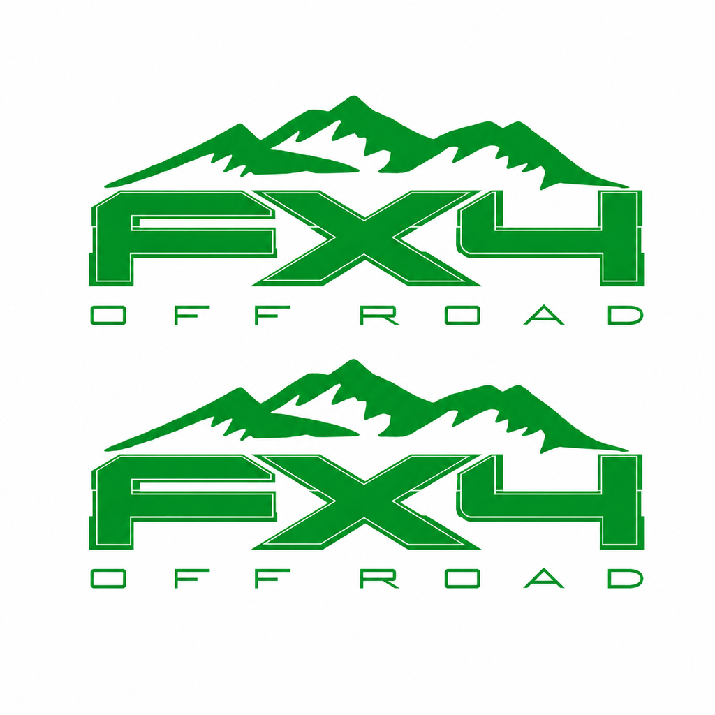 Calcomanía FX4 OFF ROAD con Montaña | Kit 2 Piezas