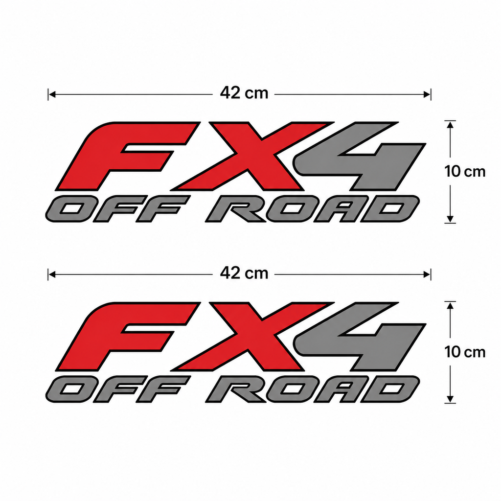 Calcomanía FX4 OFF ROAD Estilo Deportivo | Kit 2 Piezas