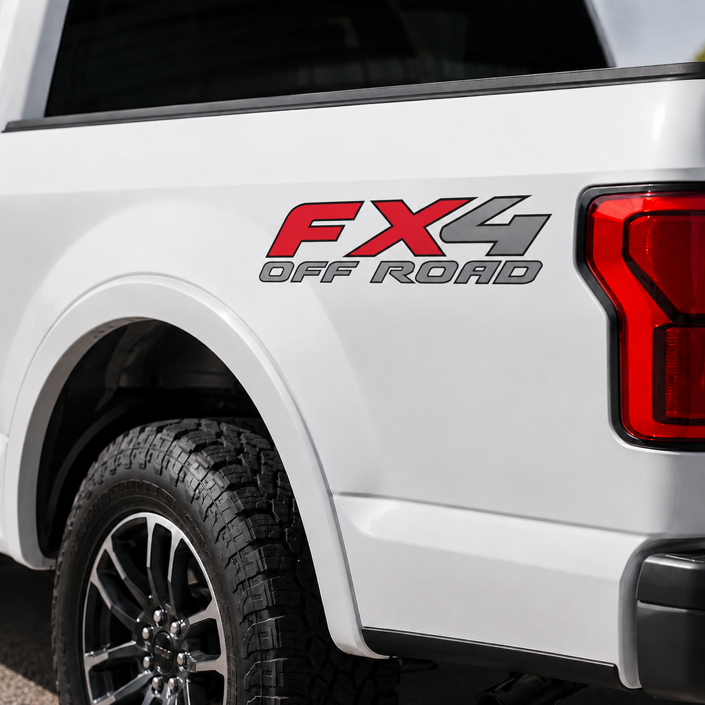 Calcomanía FX4 OFF ROAD Estilo Deportivo | Kit 2 Piezas