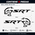 Sticker Lateral Hellcat SRT para Dodge Charger / Challenger