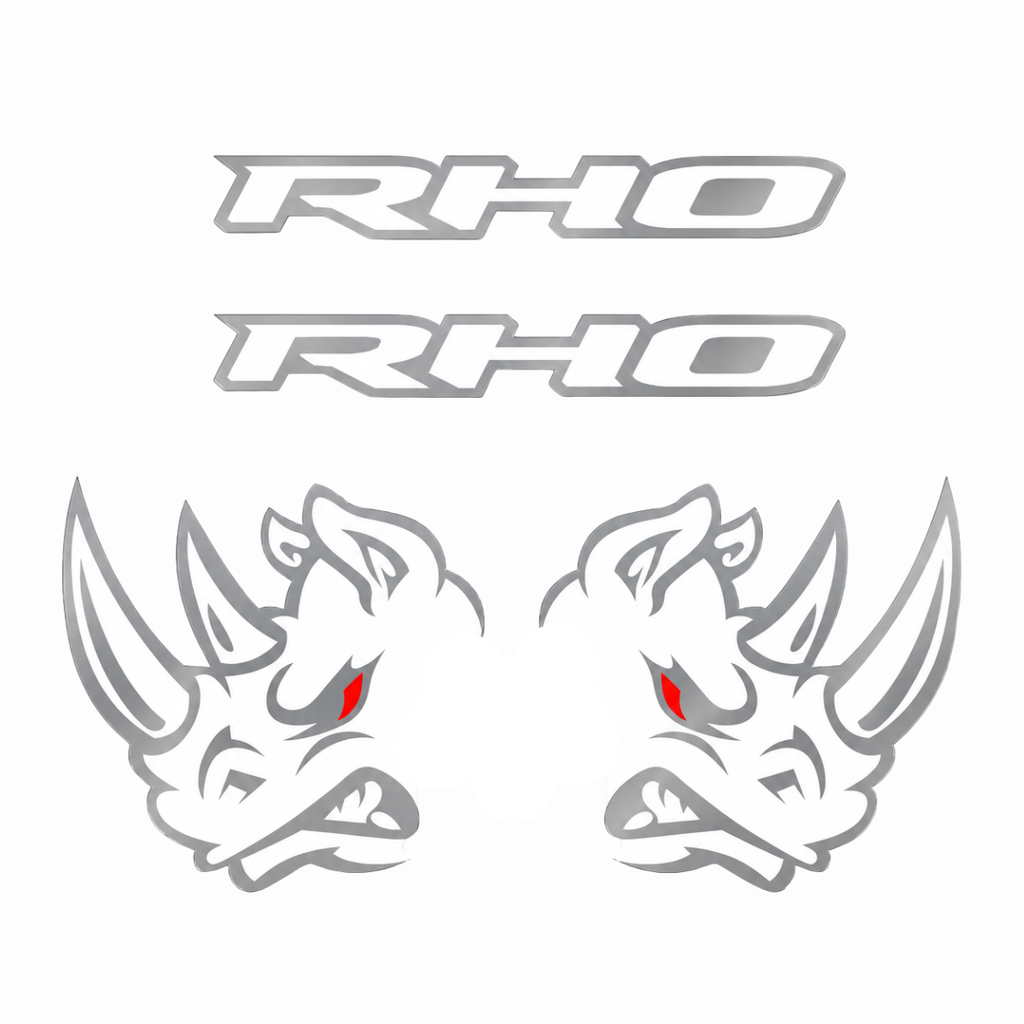 Kit Calcomanías RHO con Rinoceronte para RAM – 4 Piezas en Vinil