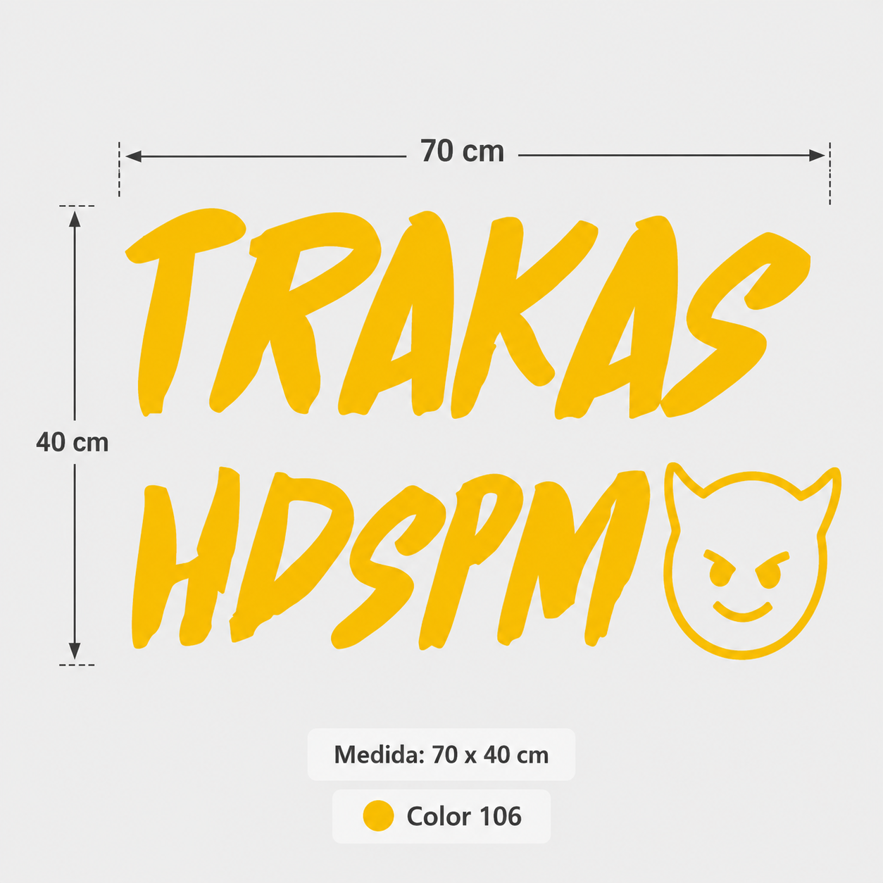 Calcomanía Trakas HDSPM para Camioneta