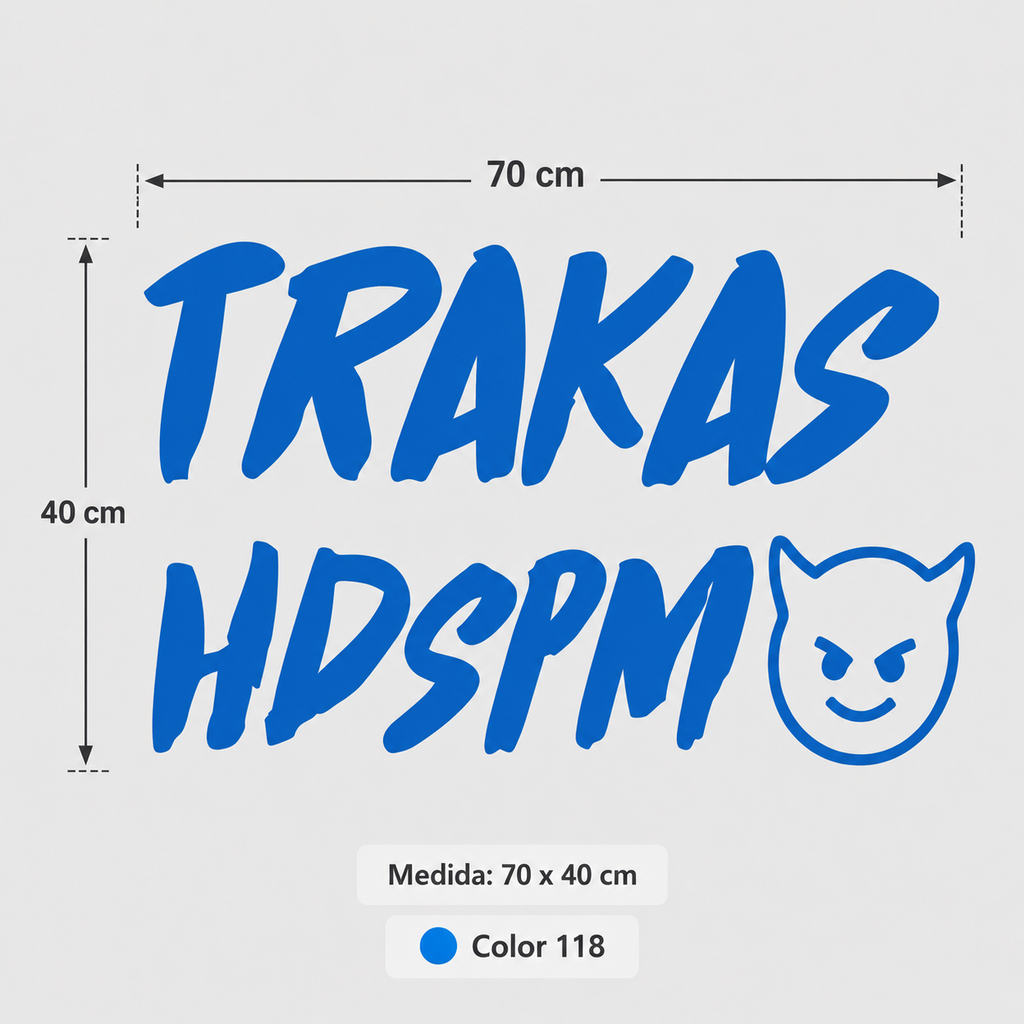 Calcomanía Trakas HDSPM para Camioneta