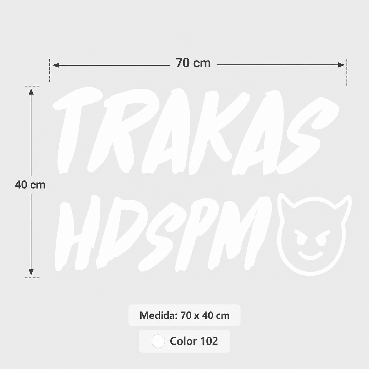 Calcomanía Trakas HDSPM para Camioneta