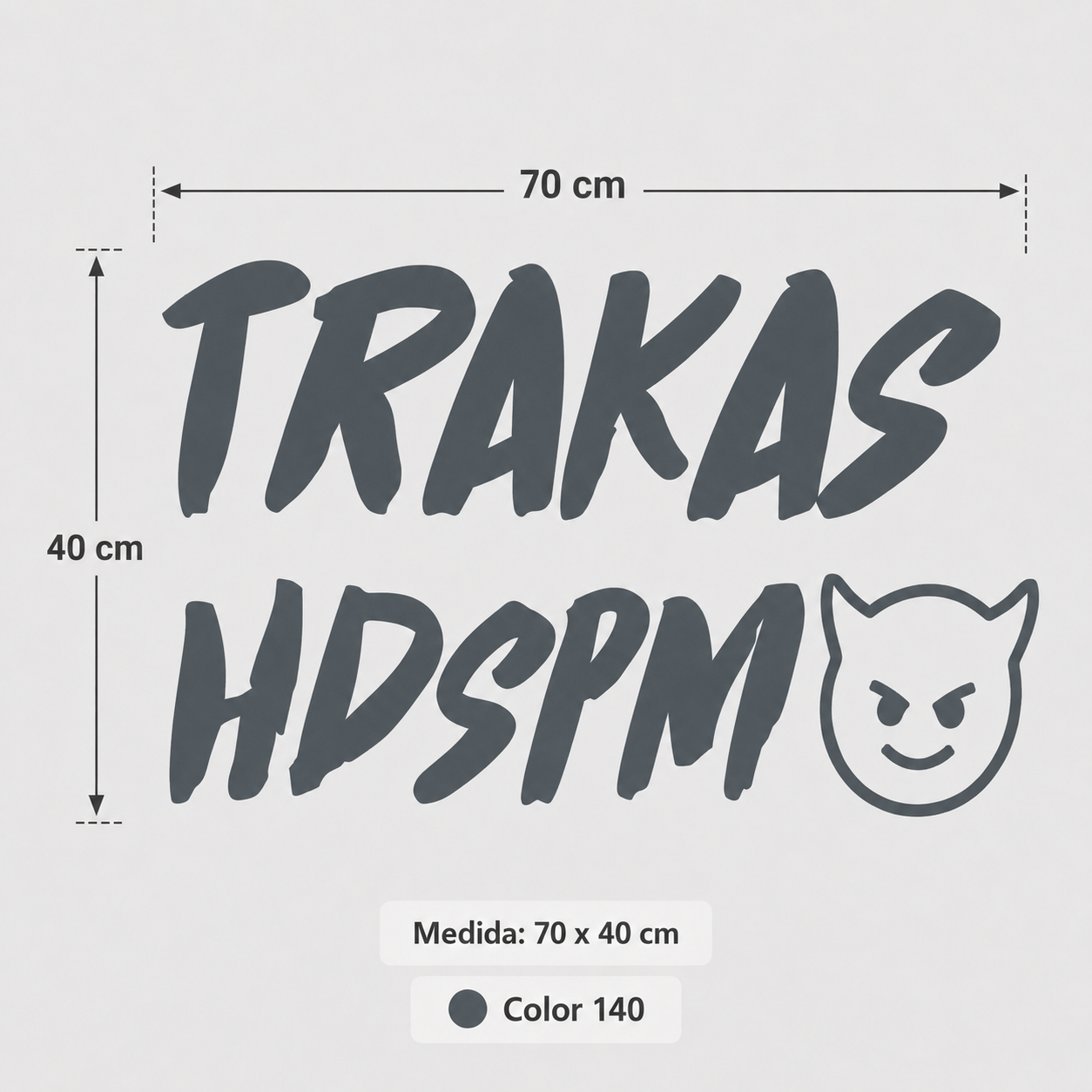 Calcomanía Trakas HDSPM para Camioneta