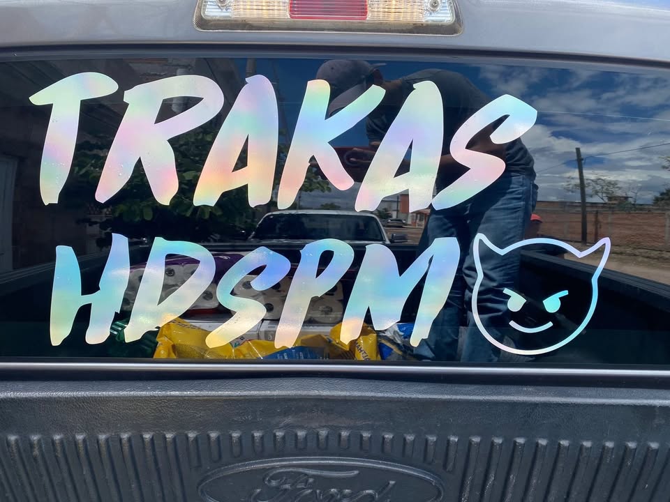 Calcomanía Trakas HDSPM para Camioneta