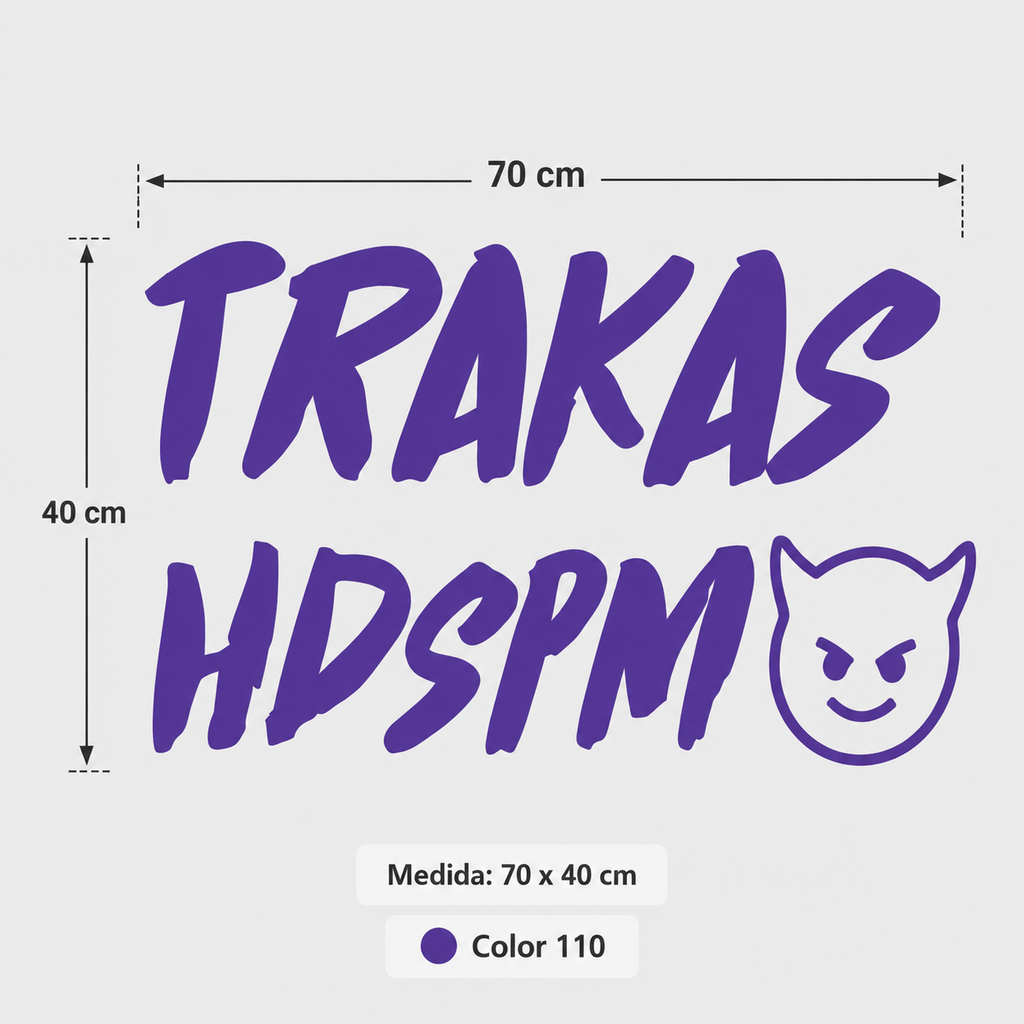 Calcomanía Trakas HDSPM para Camioneta