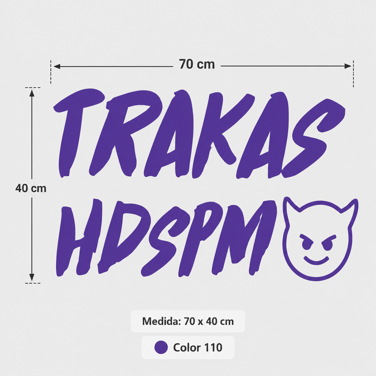 Calcomanía Trakas HDSPM para Camioneta