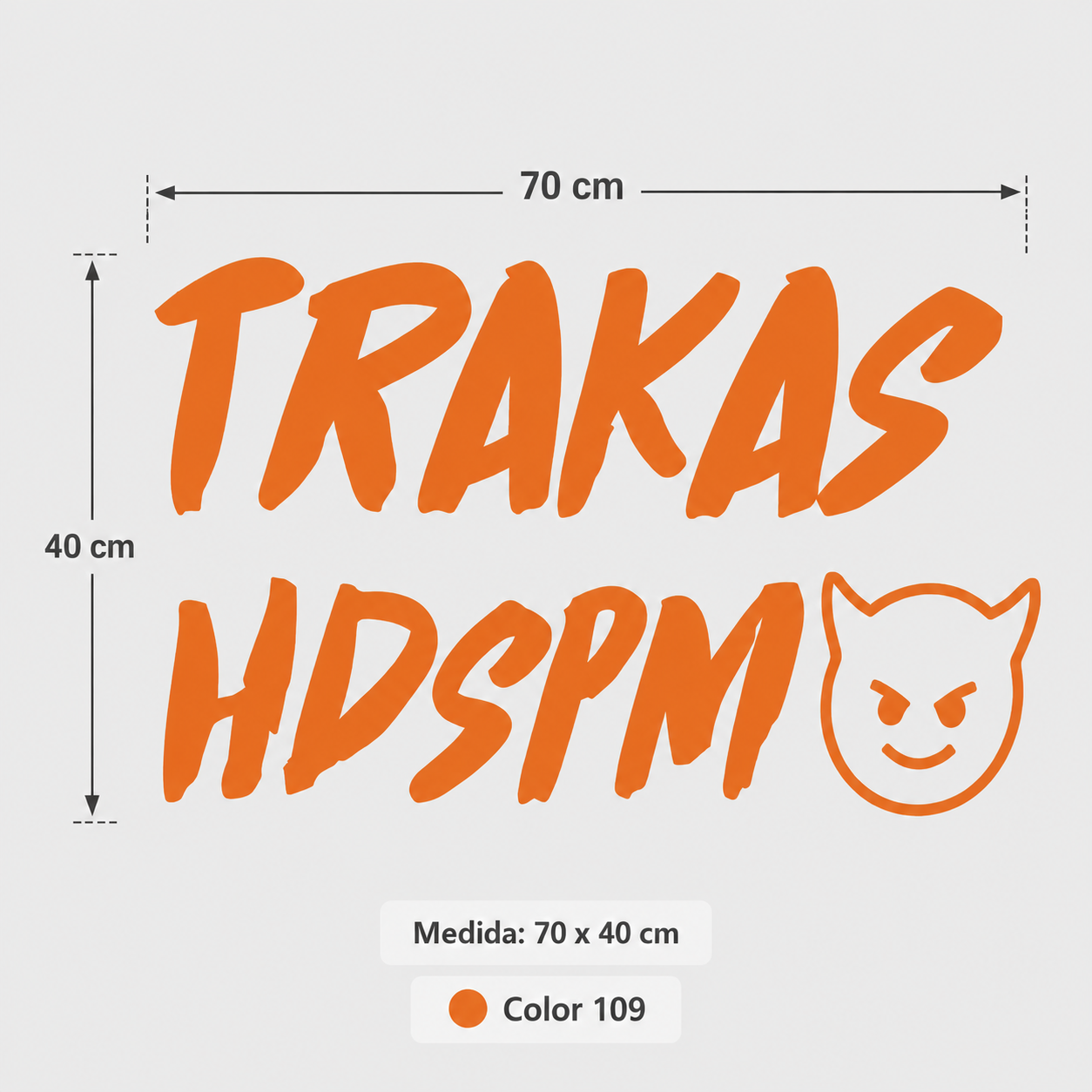 Calcomanía Trakas HDSPM para Camioneta