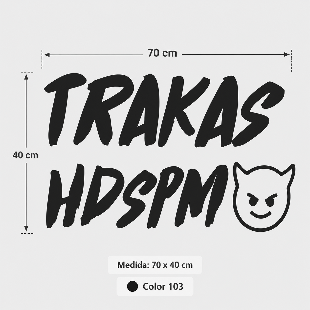 Calcomanía Trakas HDSPM para Camioneta