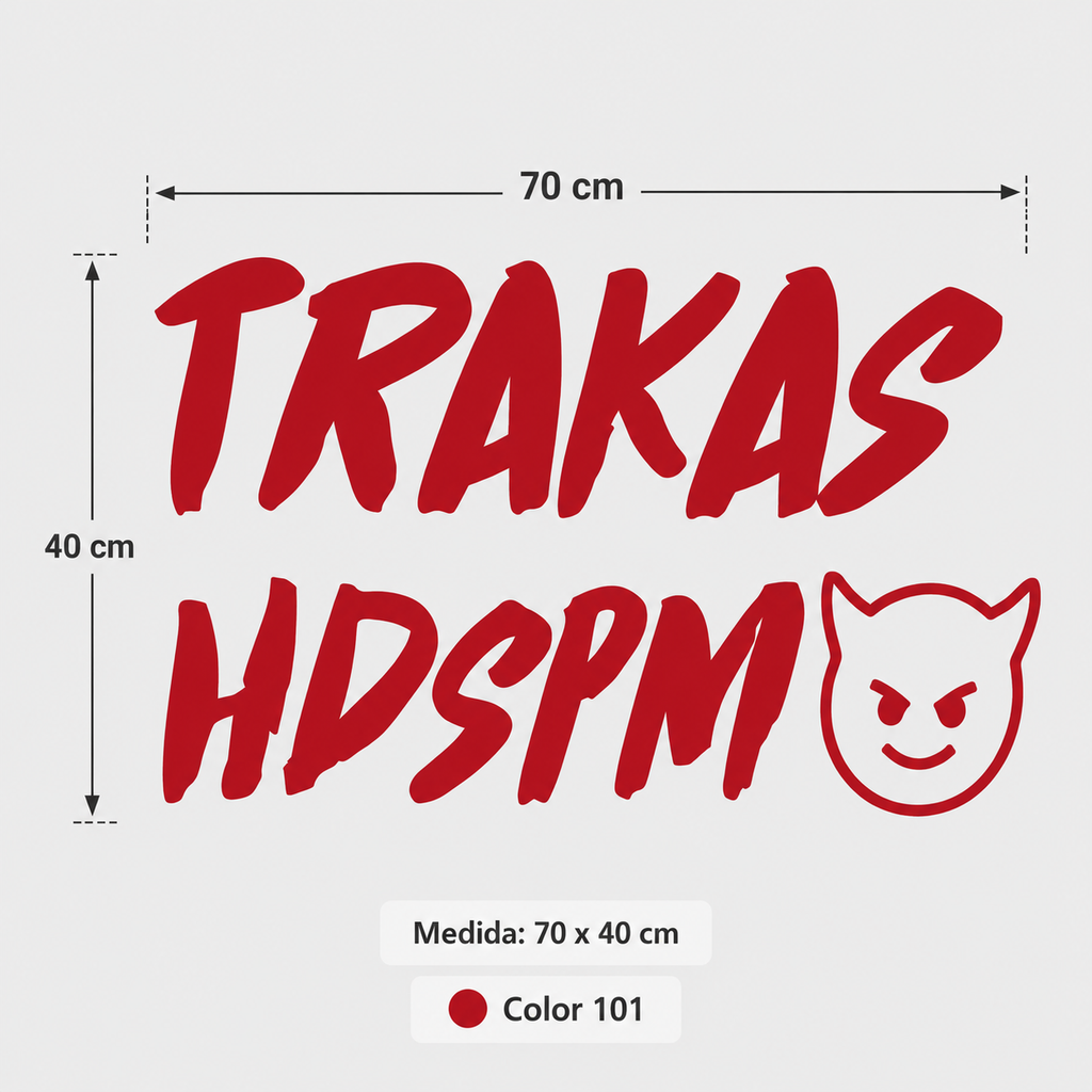 Calcomanía Trakas HDSPM para Camioneta